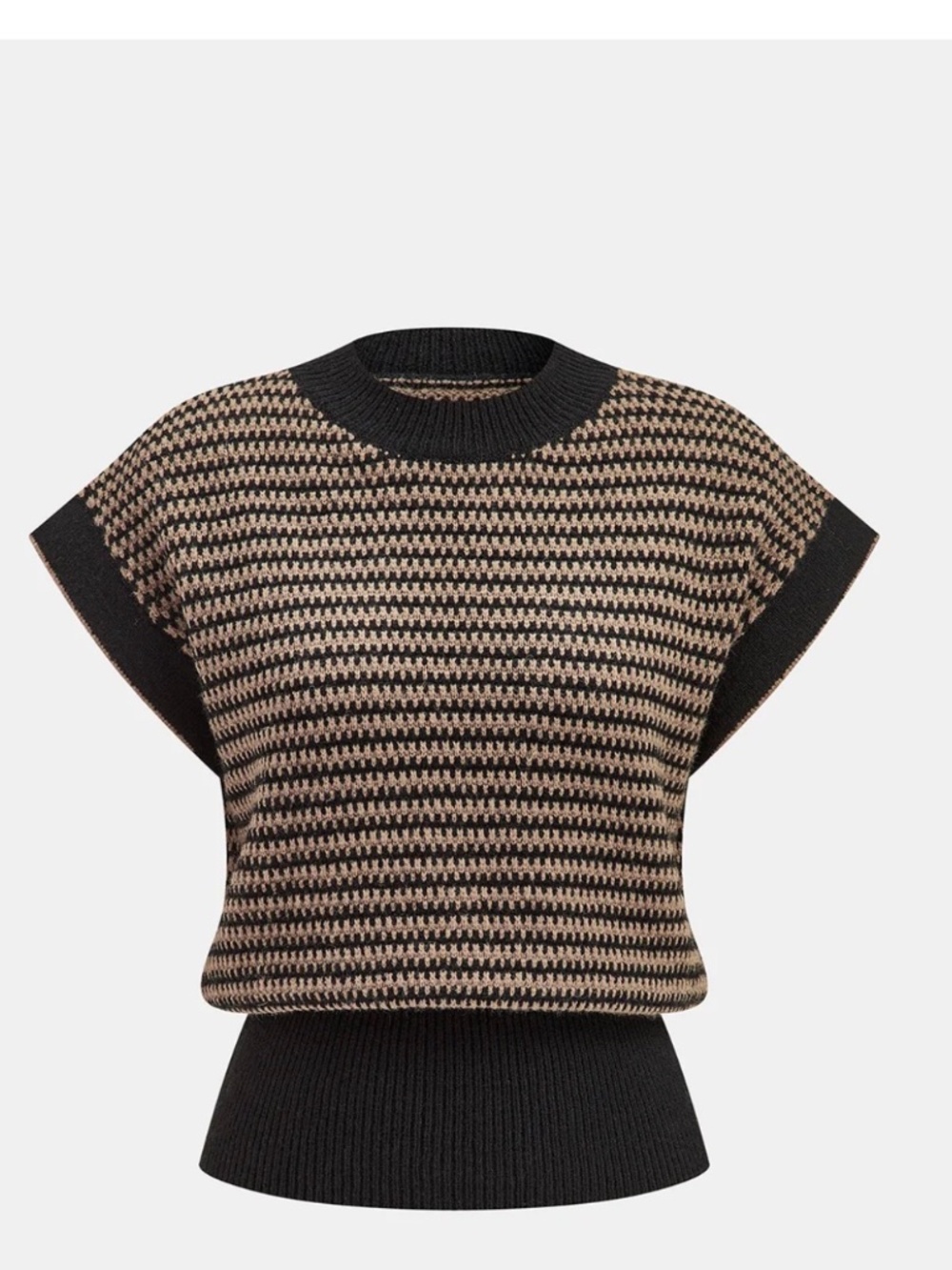 Striped Cap SleeveSweater Vest
